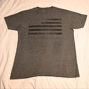 Apt. 9 Dark Gray American Flag Graphic Tee